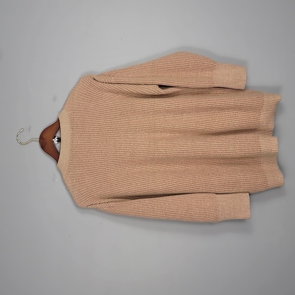 Calvin Klein Oversized Camel Tan Relaxed Fit Cardigan - Picture 8 of 9